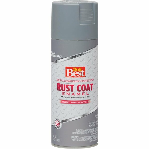 All-Source Rust Coat Gloss Medium Gray 12 Oz. Anti-Rust Spray Paint 203545D